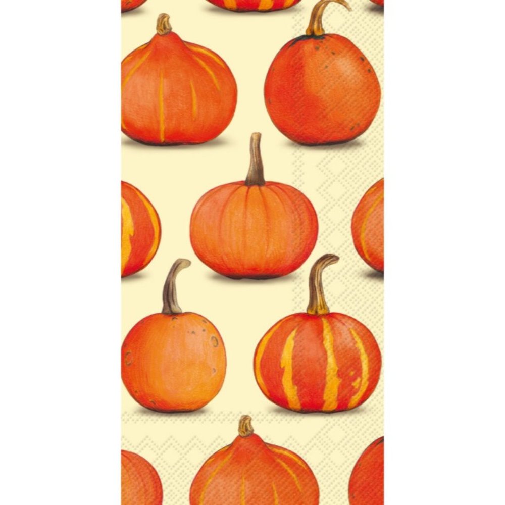 PUMPKIN PARTY CREAM GUEST TOWEL Paper
